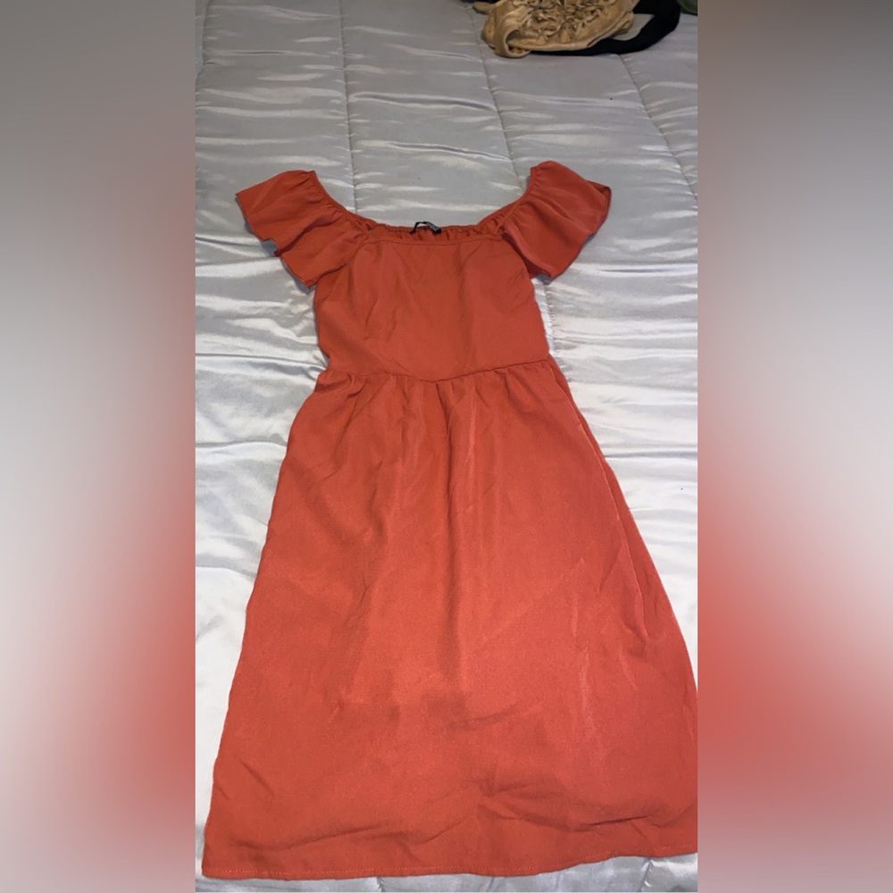 shein ruffle sleeve dress